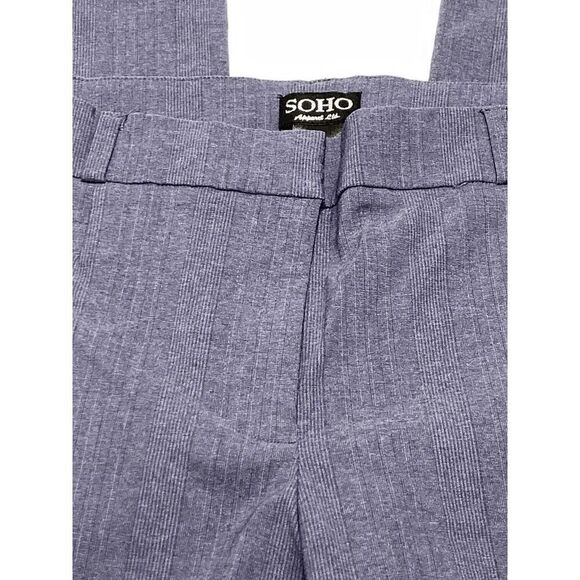 SOHO Flat Front Light Gray Stripe Trouser Size 10 - Picture 4 of 6